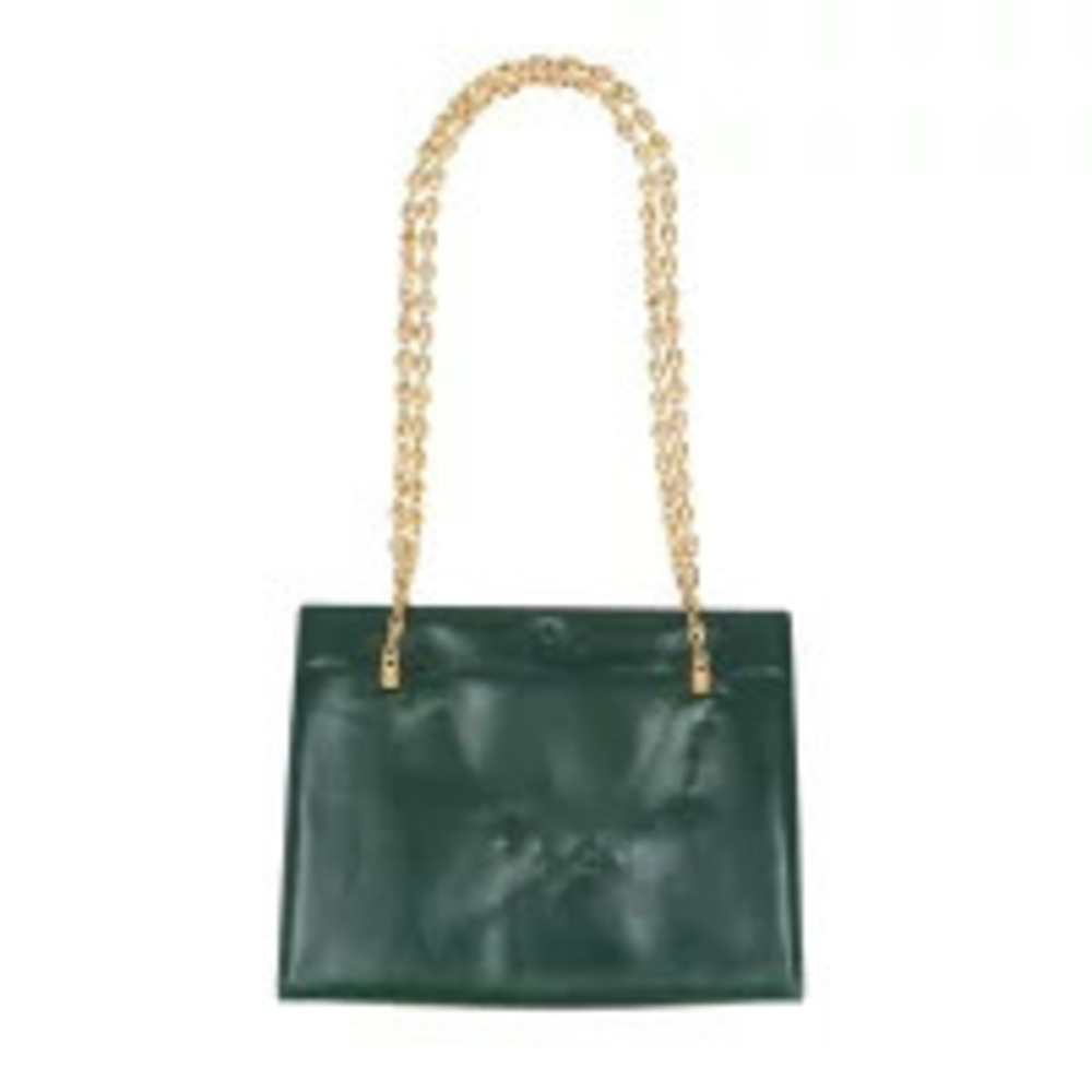 GUCCI Leather Chain Shoulder Bag AB